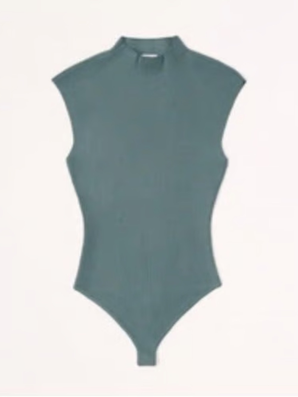 A&F Knit Shell Sleeveless Bodysuit Green